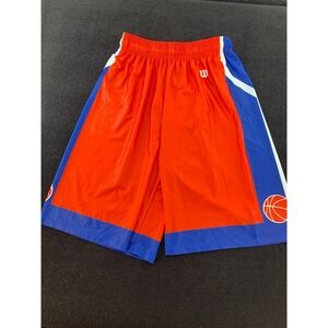 Wilson Pro Fusion‎ Mens Basketball Shorts Orange Blue White Size M Polyester 26